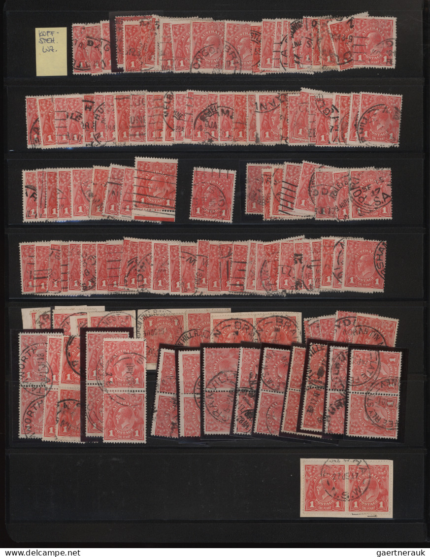 Australia: 1914/1919, 1d Red KGV (ACSC 70, 71 & 72): SPECIALITIES - Collection A - Collections