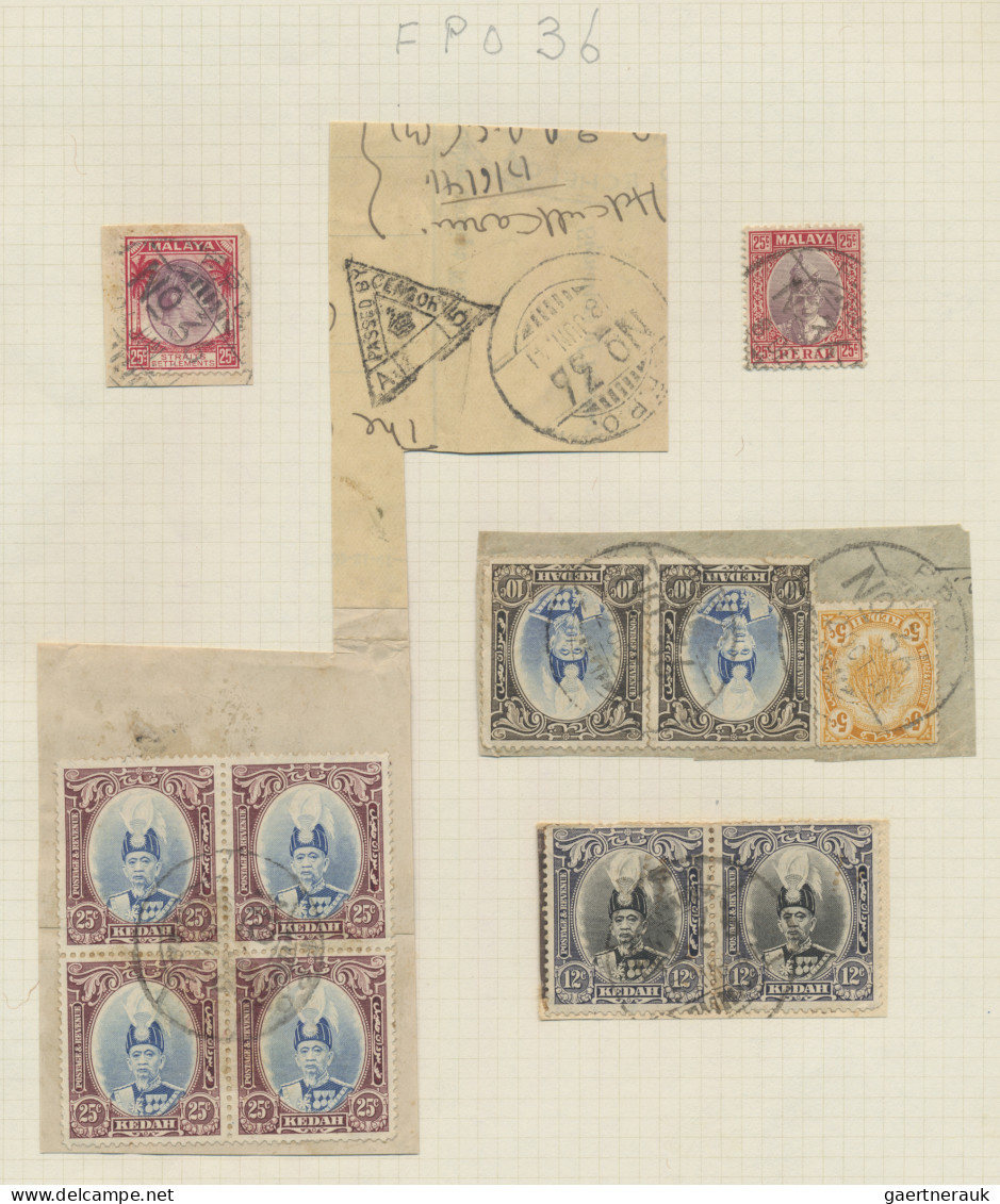 Malayan States: 1939/1946 Indian Field Post In Malaya: Collection Of 16 Covers A - Federated Malay States