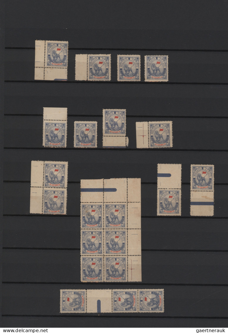 Morocco: 1900 Mogador-Agadir: Collection Of About 230 Mint Stamps Of All Denomin - Morocco (1956-...)
