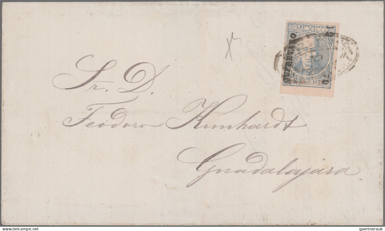 Mexico: 1858/1872, HIDALGO, collection of 26 letters (incl. one shortened letter