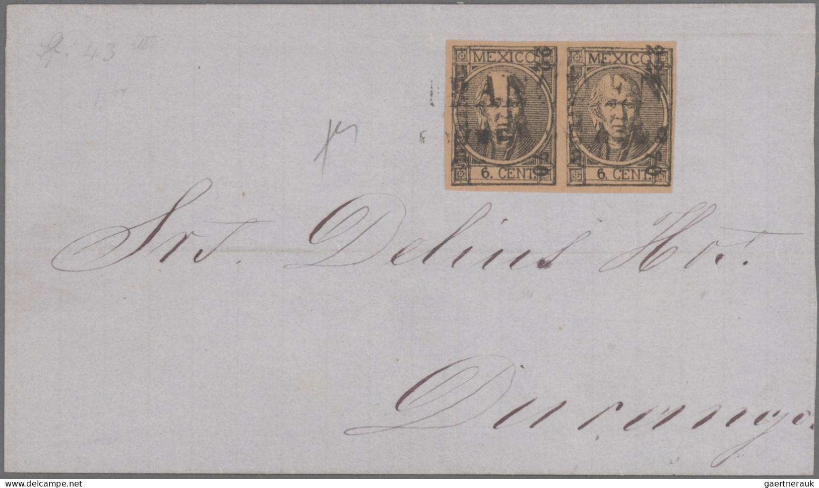 Mexico: 1858/1872, HIDALGO, collection of 26 letters (incl. one shortened letter