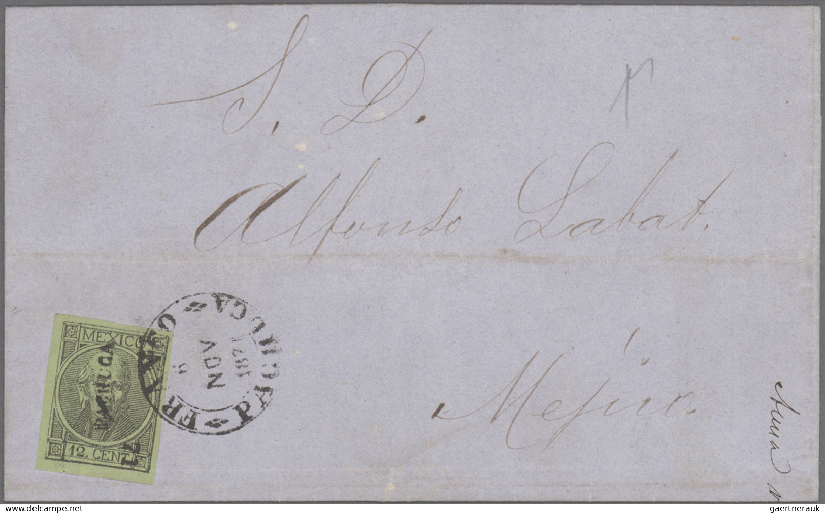 Mexico: 1858/1872, HIDALGO, collection of 26 letters (incl. one shortened letter