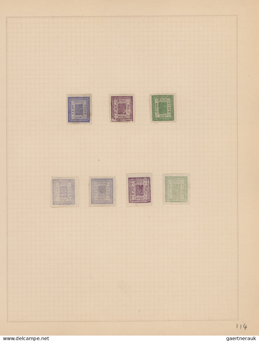 Nepal: 1881/1918 Ca.: Collection Of 25 Stamps, Used And Unused, From First Issue - Népal