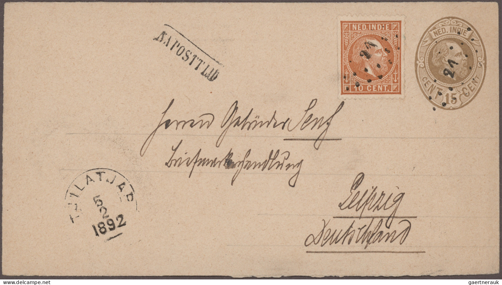 Dutch India - Postal Stationery: 1891/1904, Dutch Indies (8) And Suriname (2), A - Niederländisch-Indien