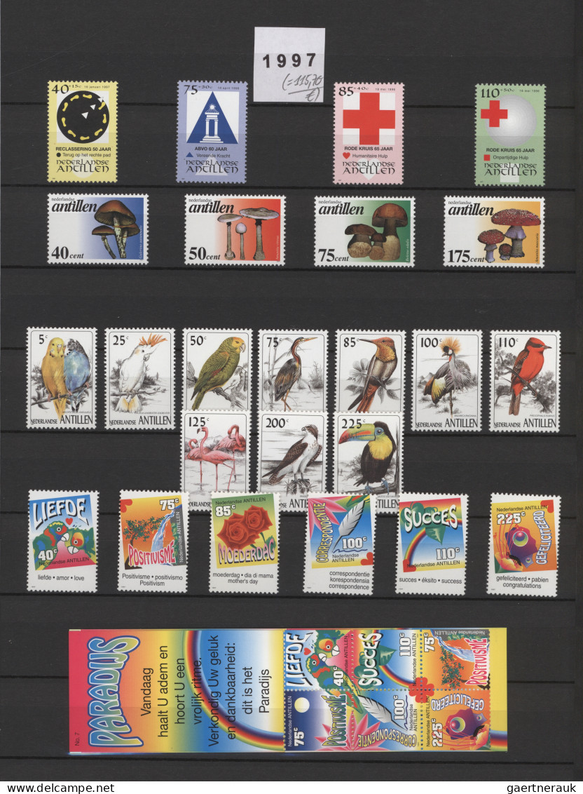 Dutch Antilles: 1990/2000, Complete Mint Never Hinged Collection Of Stamps & Sou - Curaçao, Antilles Neérlandaises, Aruba