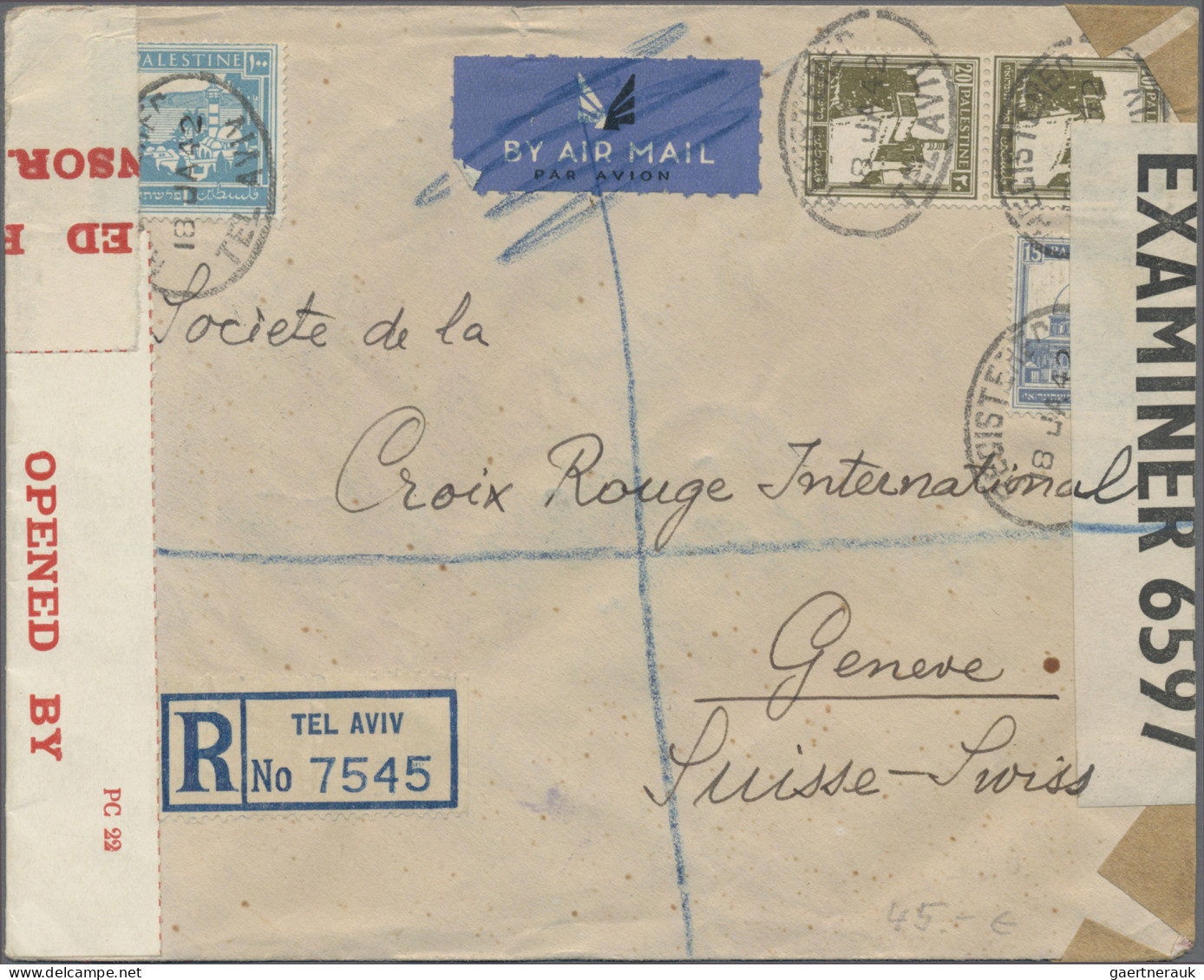 Palestine: 1922/1947, Collection Of Approx. 120 Covers Mostly International, Inc - Palestina