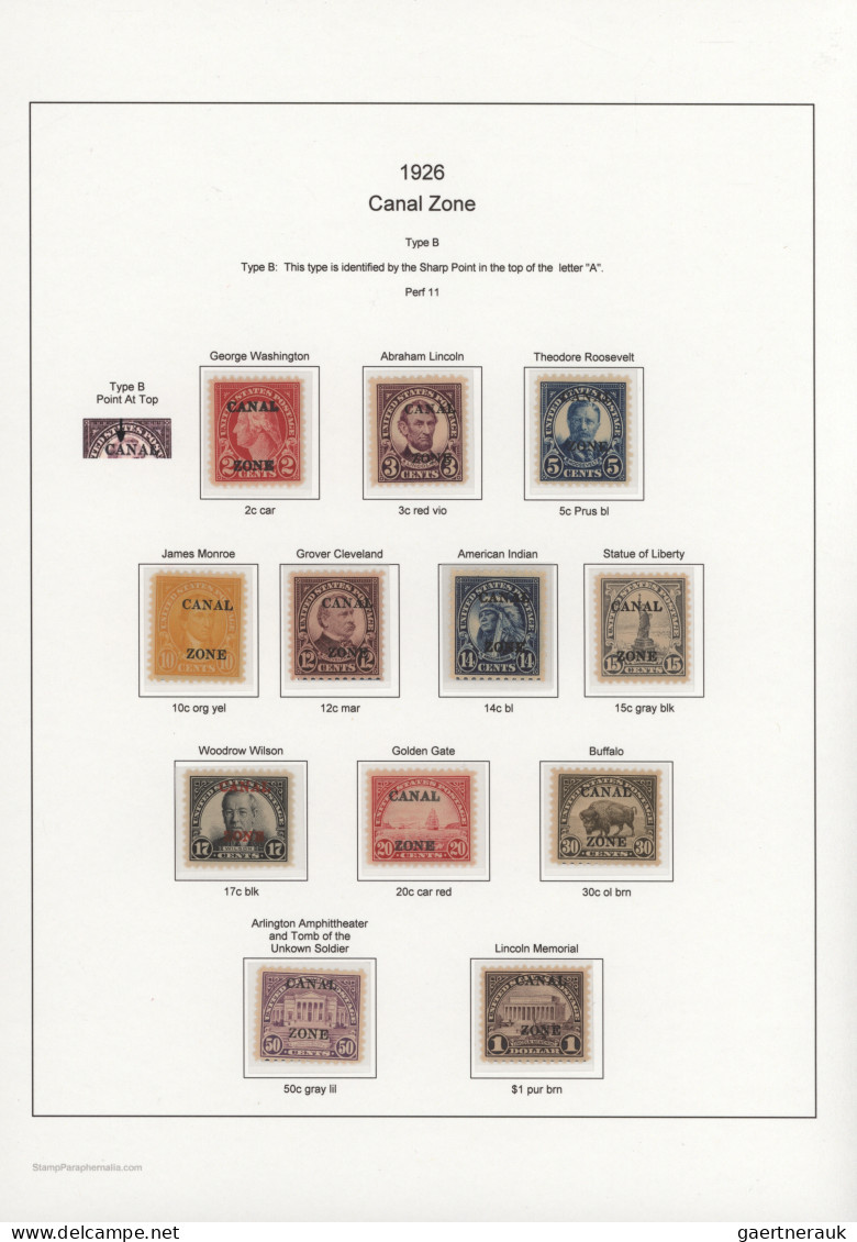 Canal Zone: 1906/1976 Ca.: Basic Collection Of Mint And Used Stamps On Illustrat - Panamá