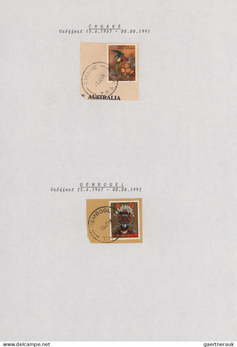 Papua New Guinea: 1900/1970 (ca.), POSTMARKS Of PAPUA NEW GUINEA, Extraordinary - Papoea-Nieuw-Guinea