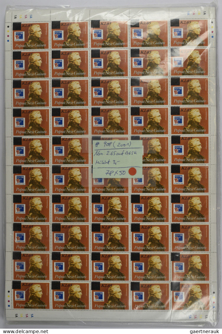 Papua New Guinea: 2000/2008. Lot With MNH Stamps In Quantities From A Few Hundre - Papua Nuova Guinea