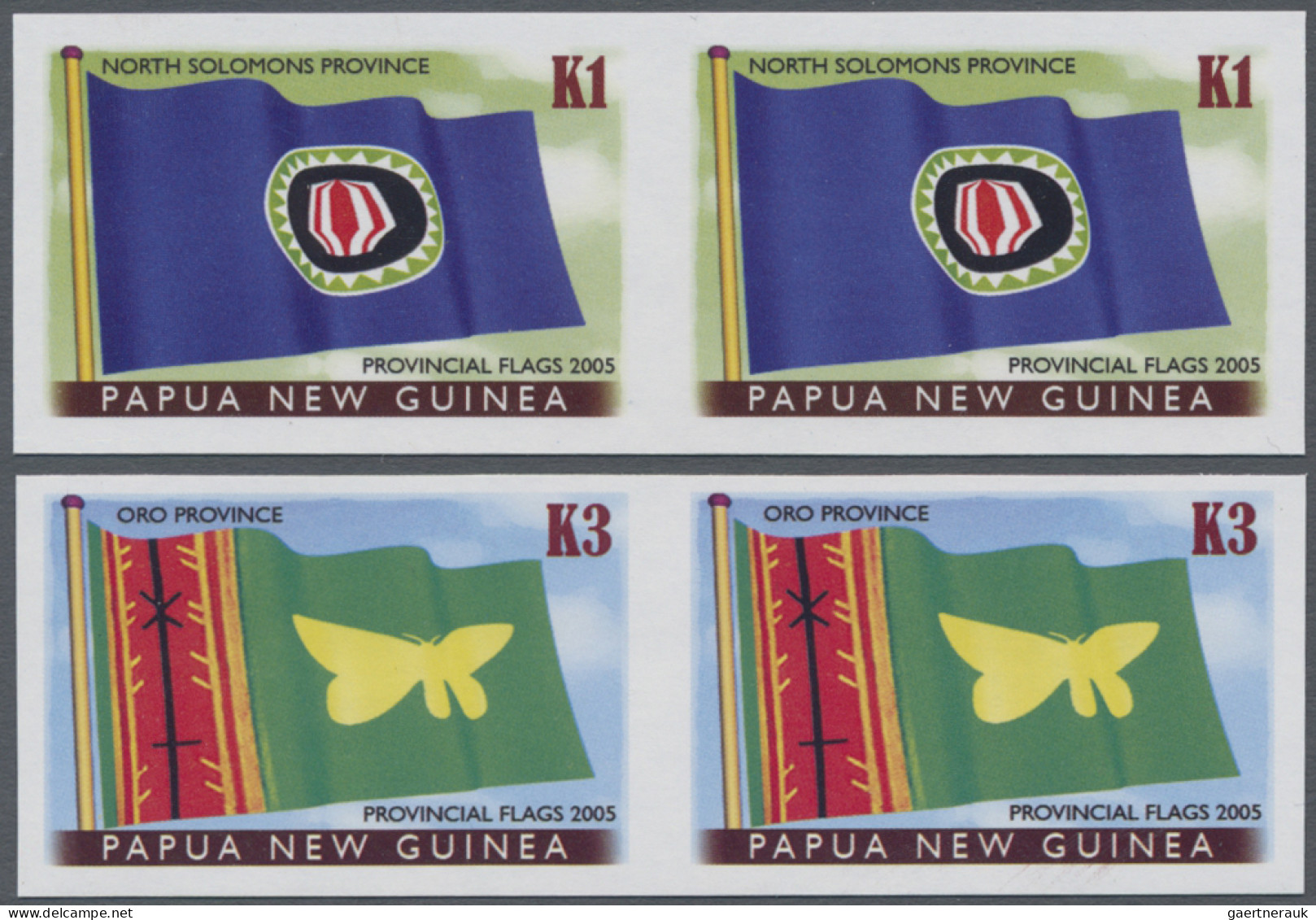 Papua New Guinea: 2003/2005. Collection Containing 655 IMPERFORATE Stamps And 5 - Papua Nuova Guinea