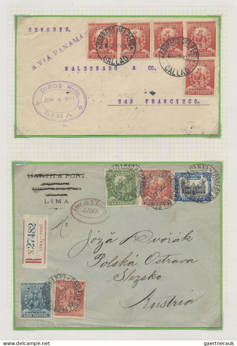 Peru: 1896/1900 Definitives: Specialized Collection Of Stamps And Covers Of The - Peru