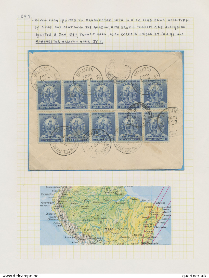 Peru: 1896/1900 Definitives: Specialized Collection Of Stamps And Covers Of The - Peru