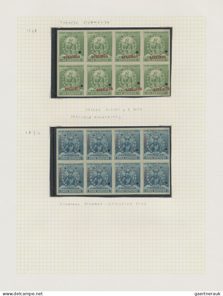 Peru: 1896/1900 Definitives: Specialized collection of stamps and covers of the