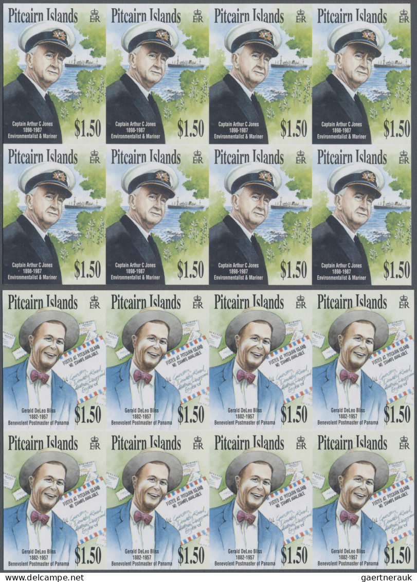 Pitcairn: 2002/2006. Collection Containing 452 IMPERFORATE Stamps Concerning Var - Pitcairneilanden