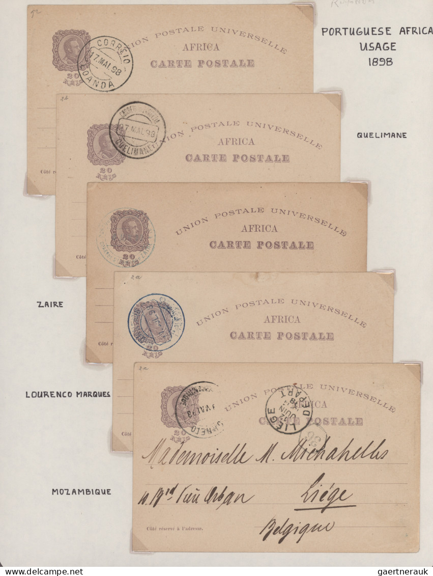 Portugese Africa: 1898, Stationeries "Vasco Da Gama" Issue, Petty Collection Of - Africa Portuguesa