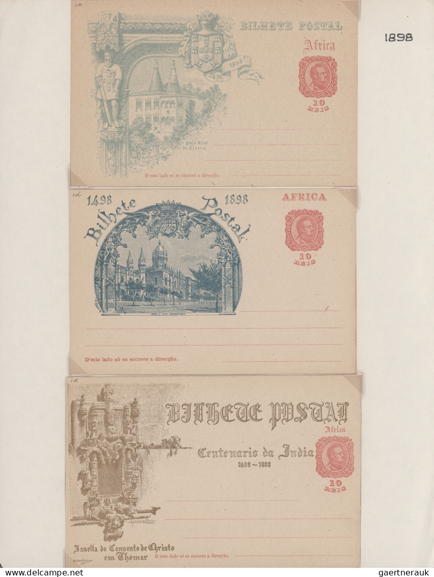 Portugese Africa: 1898, Stationeries "Vasco Da Gama" Issue, Petty Collection Of - Portugiesisch-Afrika