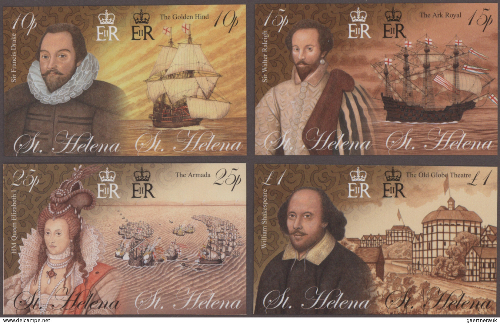 St. Helena: 2001/2016. Collection containing 1471 IMPERFORATE stamps and 97 IMPE