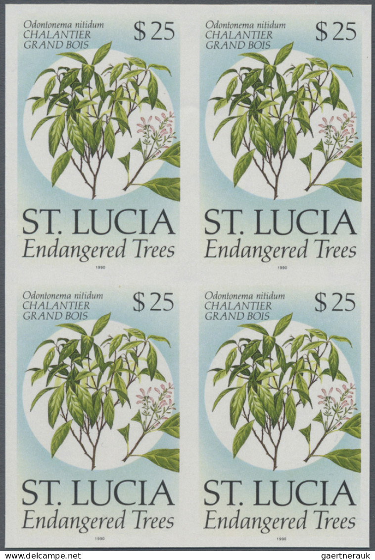 St. Lucia: 1990/1996. Collection Containing 4705 IMPERFORATE Stamps Concerning T - St.Lucia (...-1978)