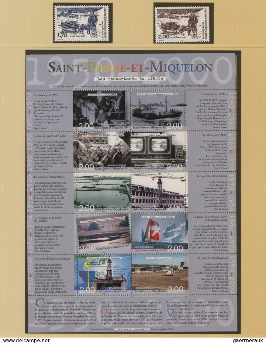 St. Pierre Et Miquelon: 1986/2004, Attractive And Almost Complete MNH Collection - Otros & Sin Clasificación