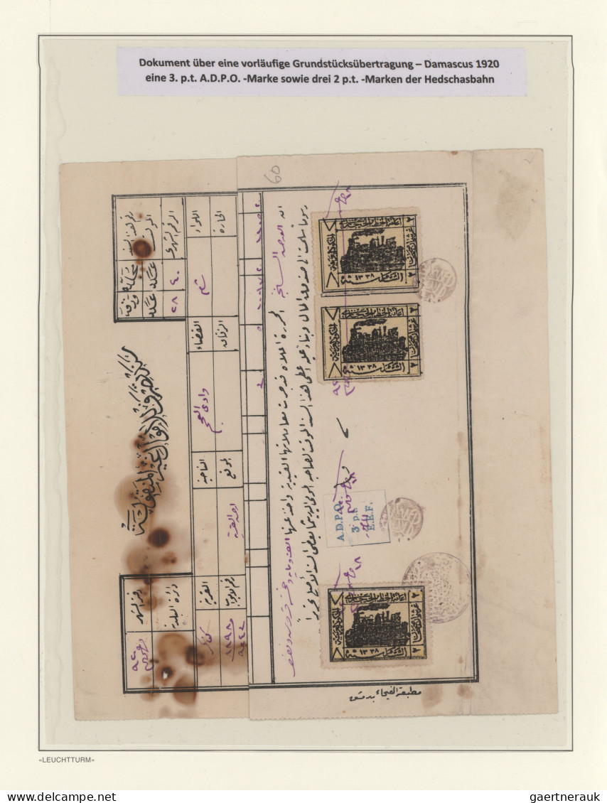 Saudi Arabia - Hedschas: 1904/1918 (c.)- "HEDJAZ RAILWAY": Specialized collectio