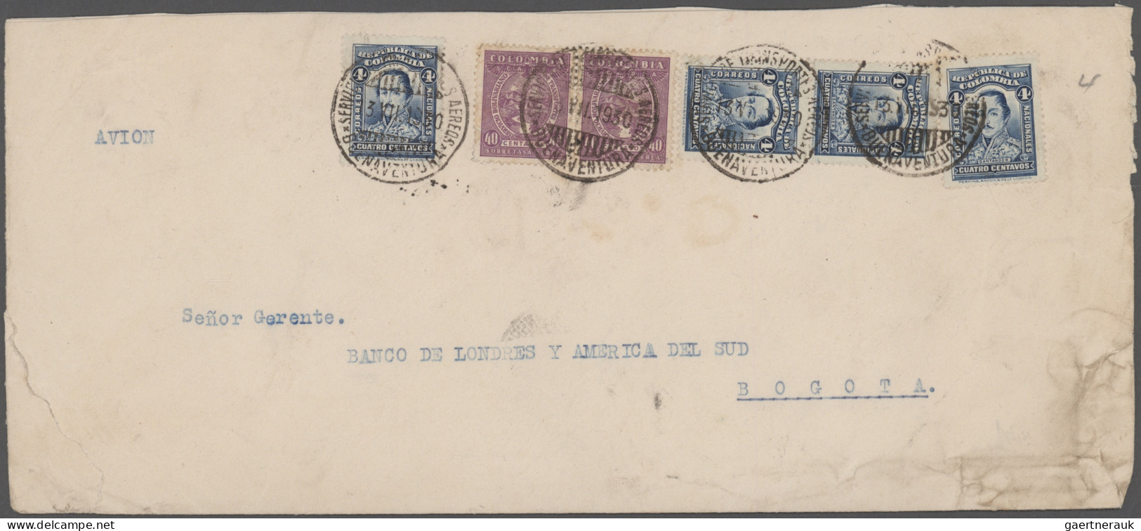 SCADTA: 1923/1931, assortment of 17 entires, in addition some unused multiples o