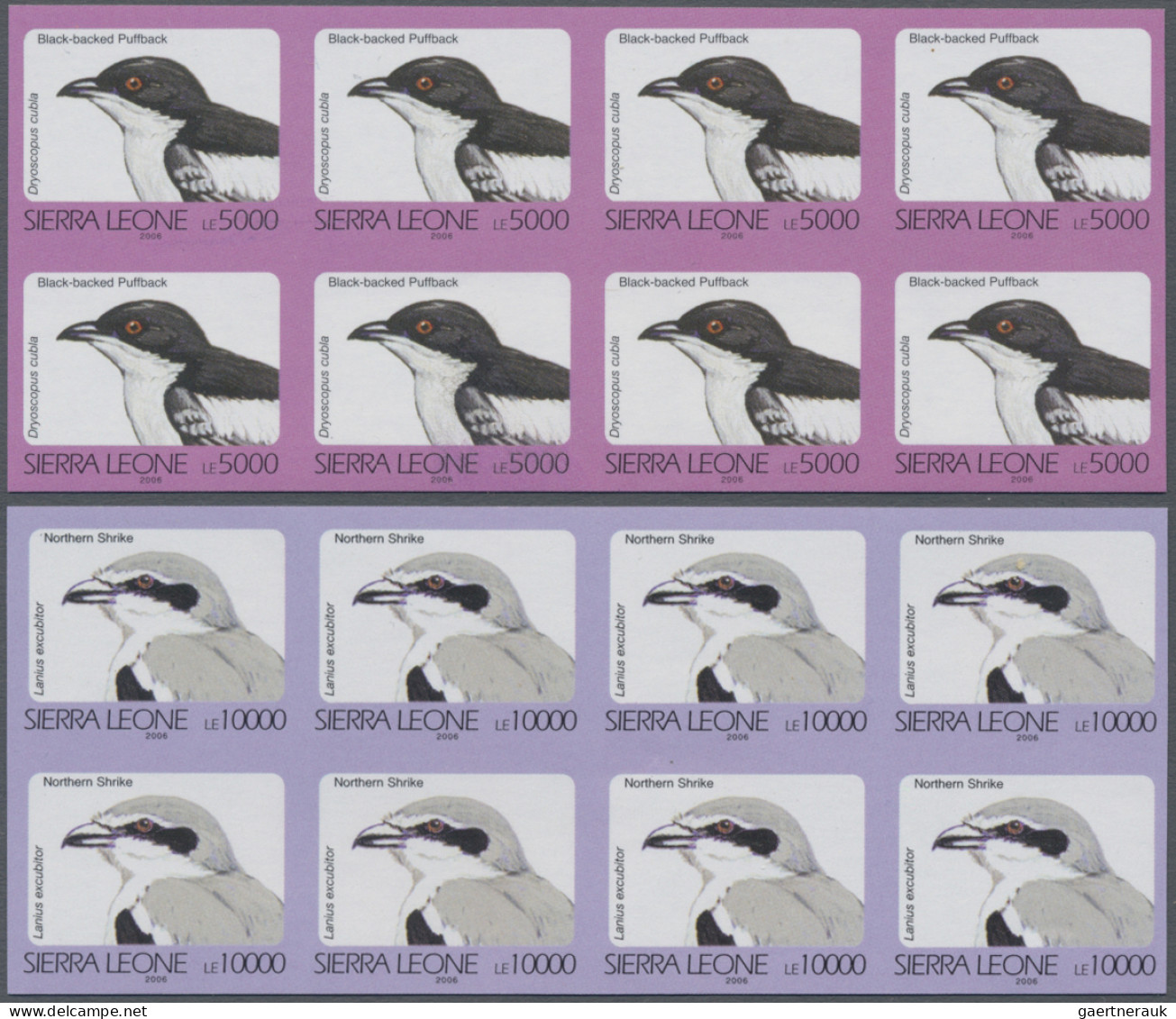 Sierra Leone: 1992/2010. Collection Containing 1361 IMPERFORATE Stamps And 31 IM - Sierra Leona (1961-...)