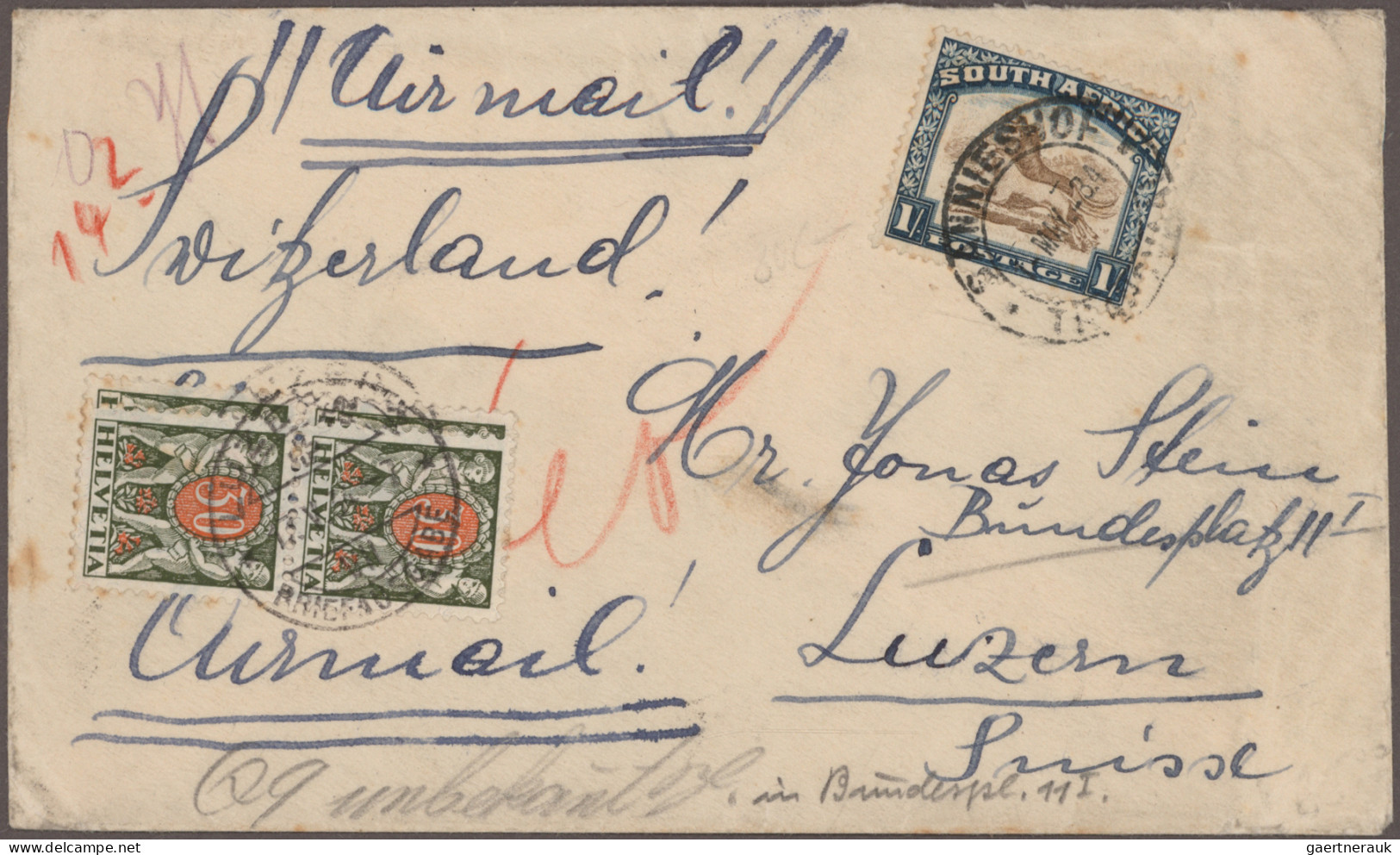 South Africa: 1900/1939: Collection Of 23 Covers, Postcards And Postal Stationer - Lettres & Documents