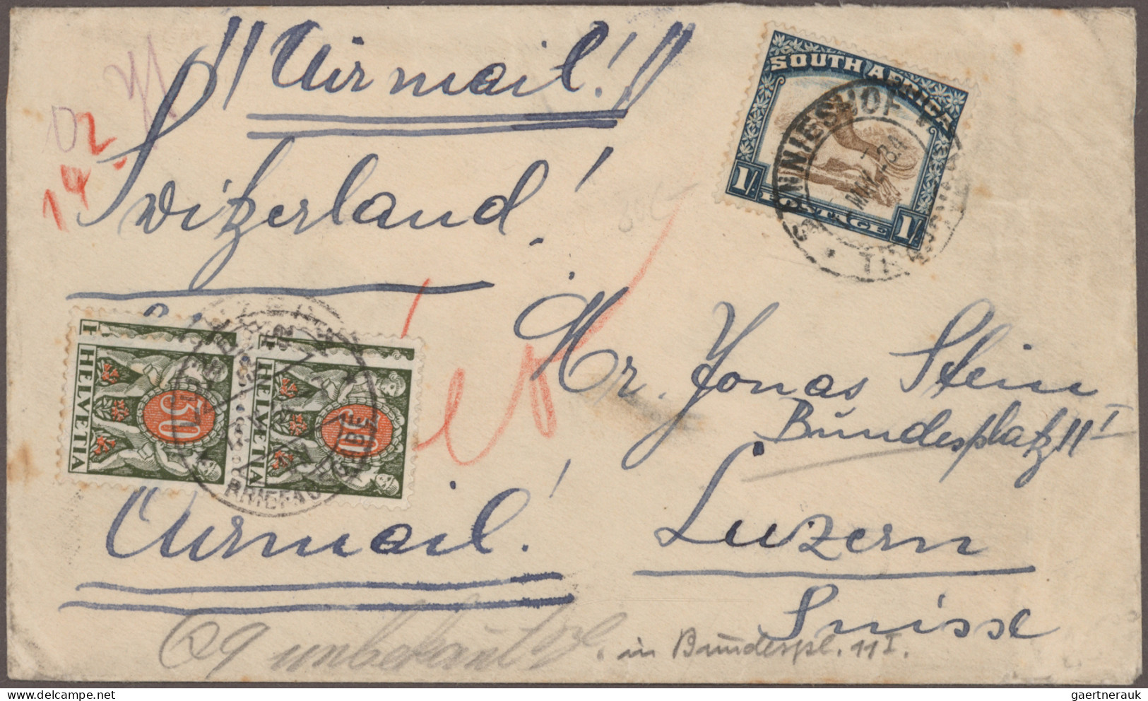 South Africa: 1900/1939: Collection Of 23 Covers, Postcards And Postal Stationer - Briefe U. Dokumente