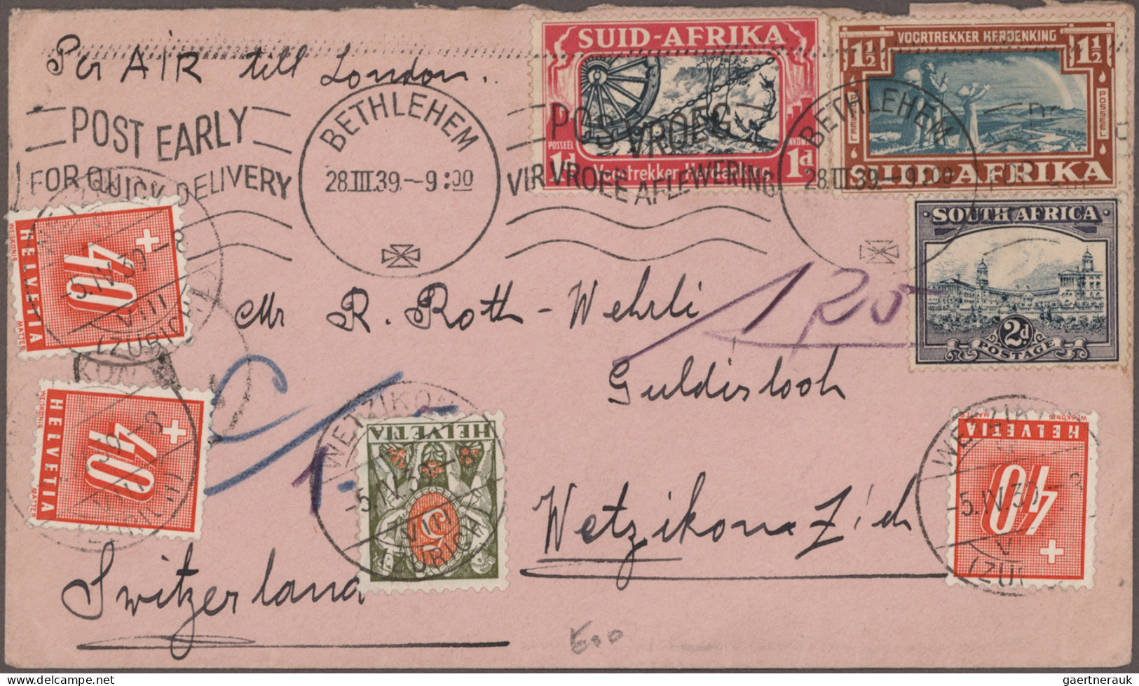 South Africa: 1900/1939: Collection of 23 covers, postcards and postal stationer