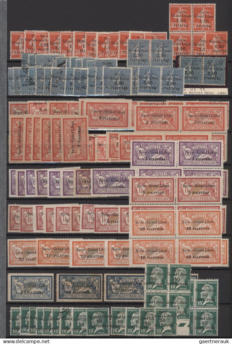 Syria: 1919/1940, comprehensive chiefly mint accumulation in a thick 60page-stoc