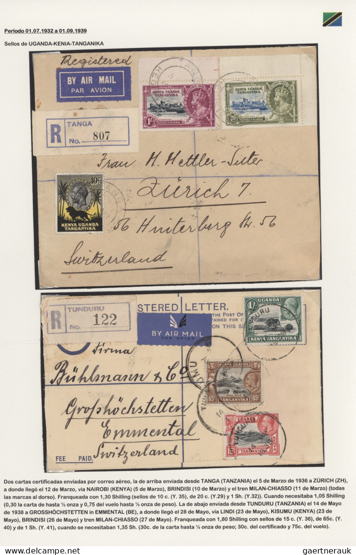 Tansania: 1899/1939, Collection Of 59 Covers, Picture Postcards And Some Postal - Kenya, Ouganda & Tanzanie