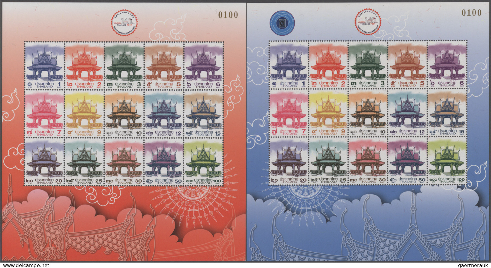 Thailand: 2023: Three Complete Sets Of Six Souvenir Sheets (different Colours) I - Thaïlande