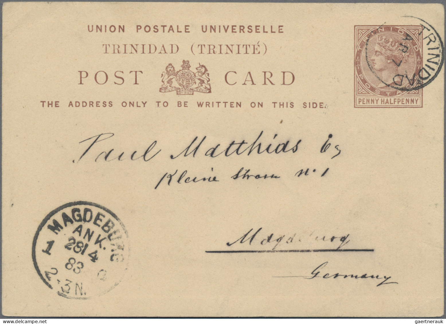 Trinidad+Tobago - Postal Stationery: 1883/1926, Trinidad, Lot Of Five Used Stati - Trinidad En Tobago (1962-...)