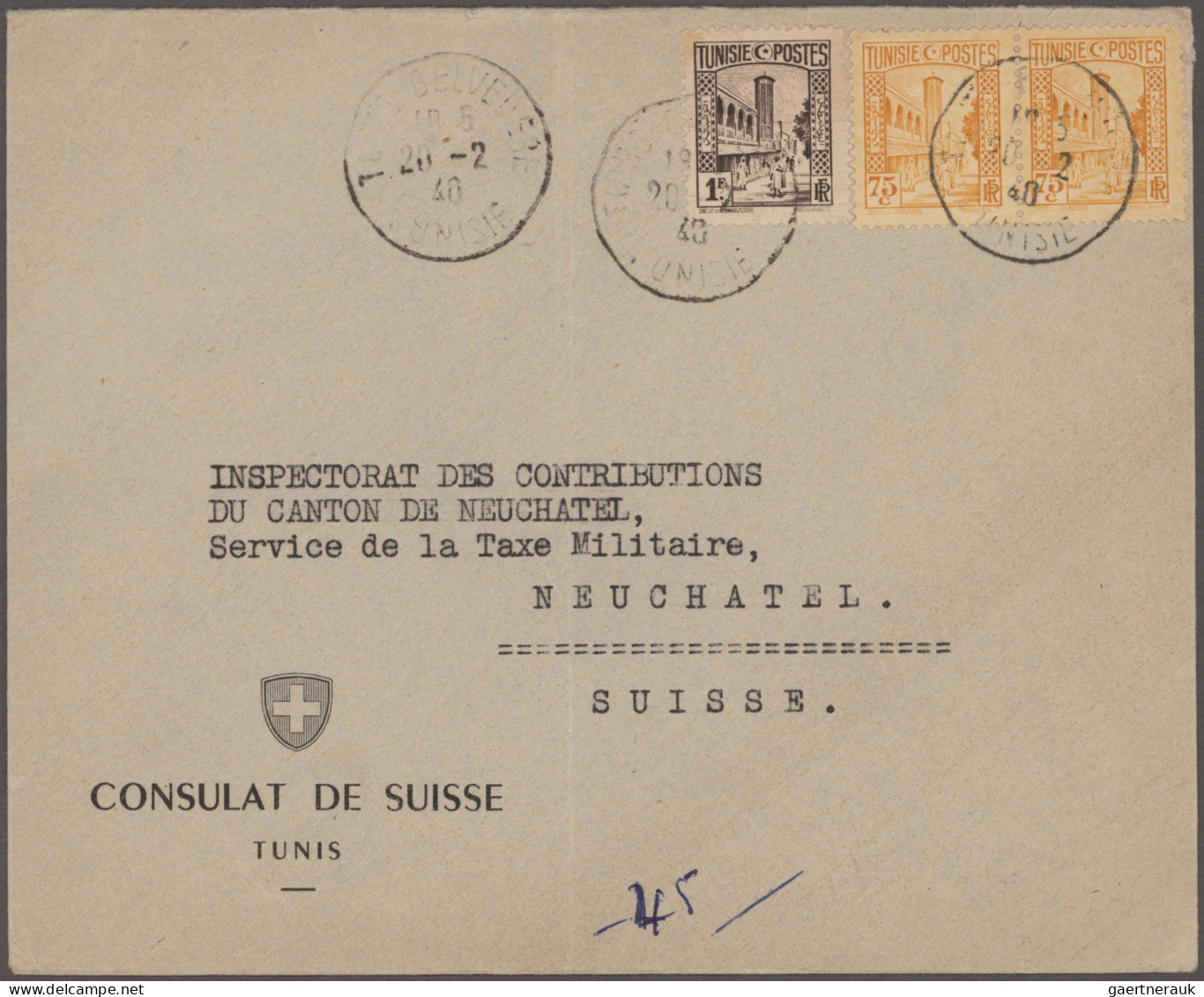 Tunisia: 1890/2010 (approx.), Collection Of 360 Covers And Postcards, Including - Storia Postale