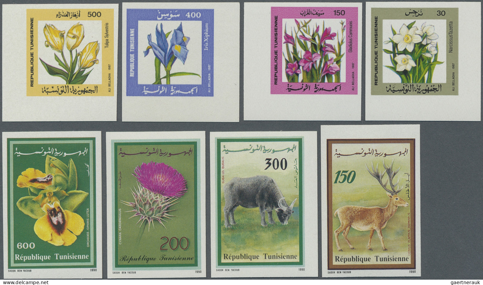 Tunisia: 1985/1991, Lot Of 9661 IMPERFORATE (instead Of Perforate) Stamps MNH, S - Tunesië (1956-...)