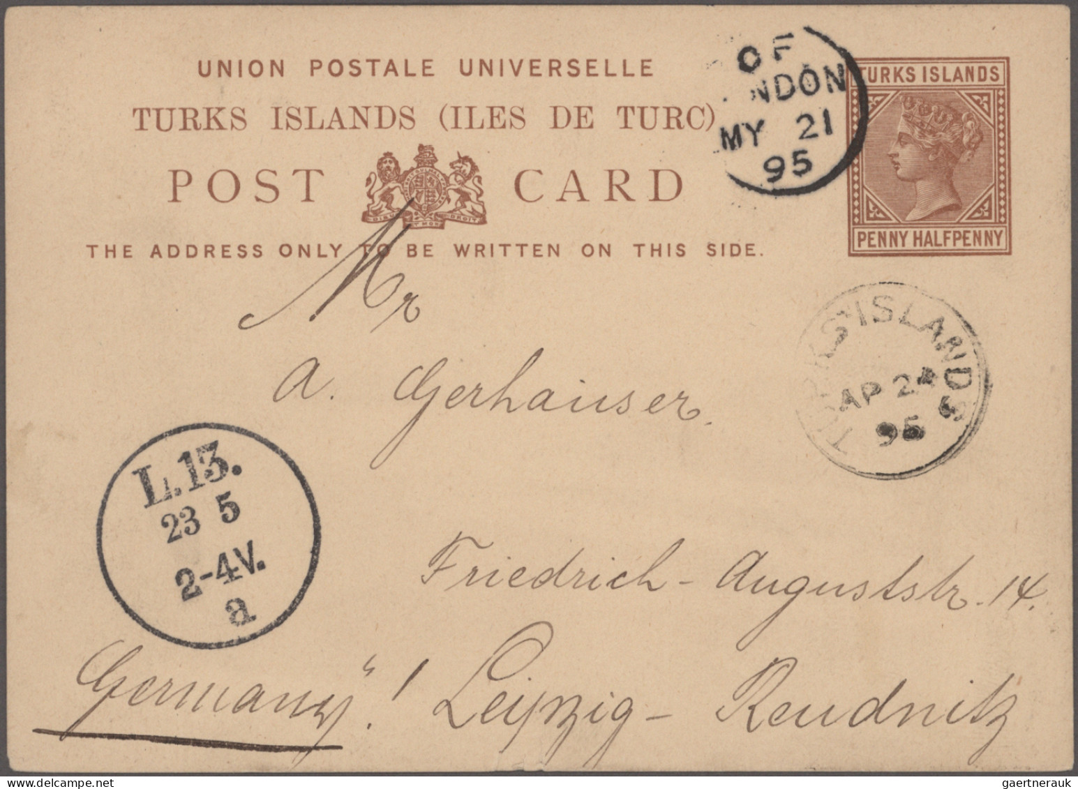 Turks & Caicos - Postal Stationery: 1885/1898 Ca.: 5 Different Postal Stationery - Turks And Caicos