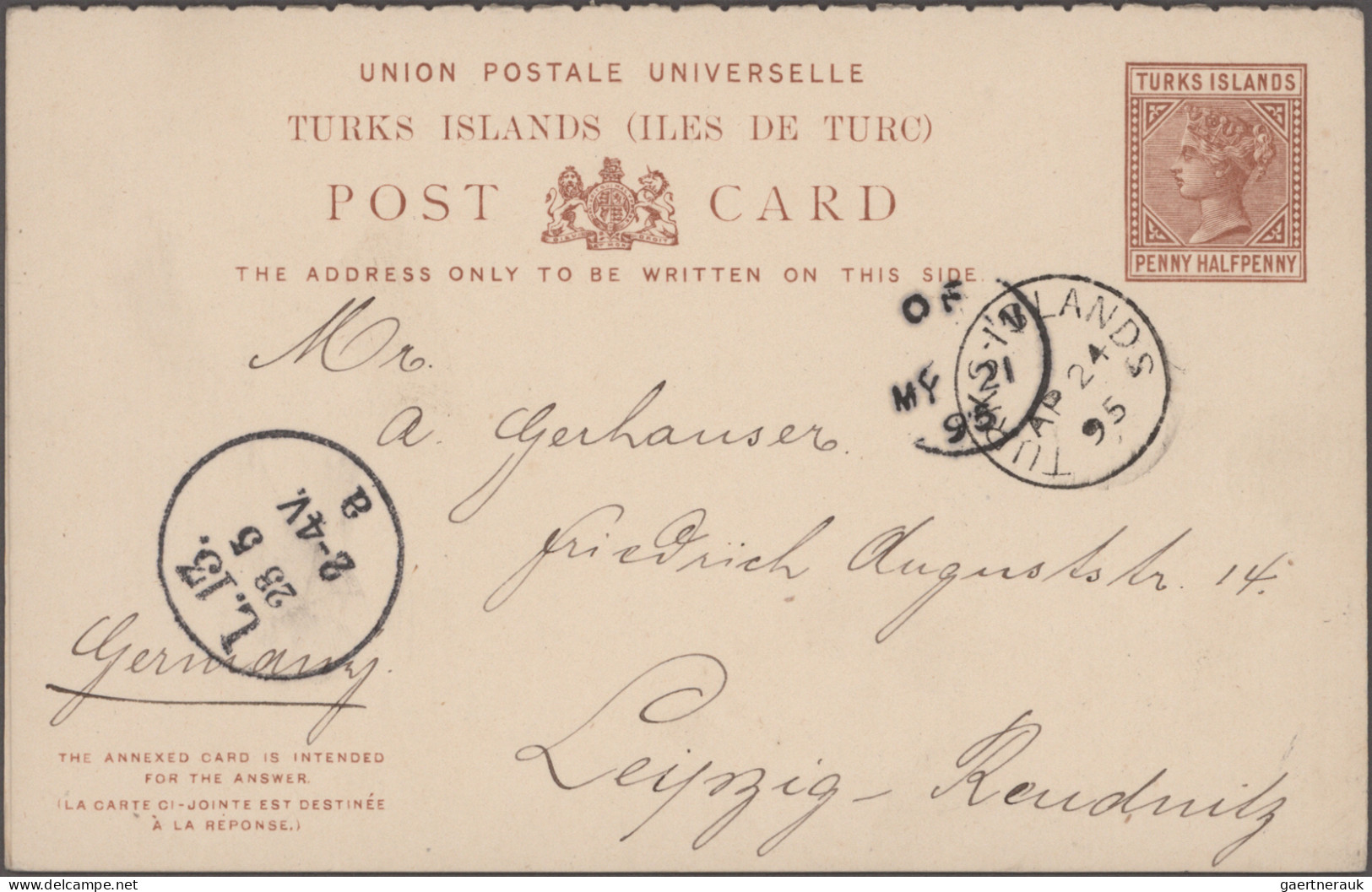 Turks & Caicos - Postal Stationery: 1885/1898 Ca.: 5 Different Postal Stationery - Turks & Caicos (I. Turques Et Caïques)