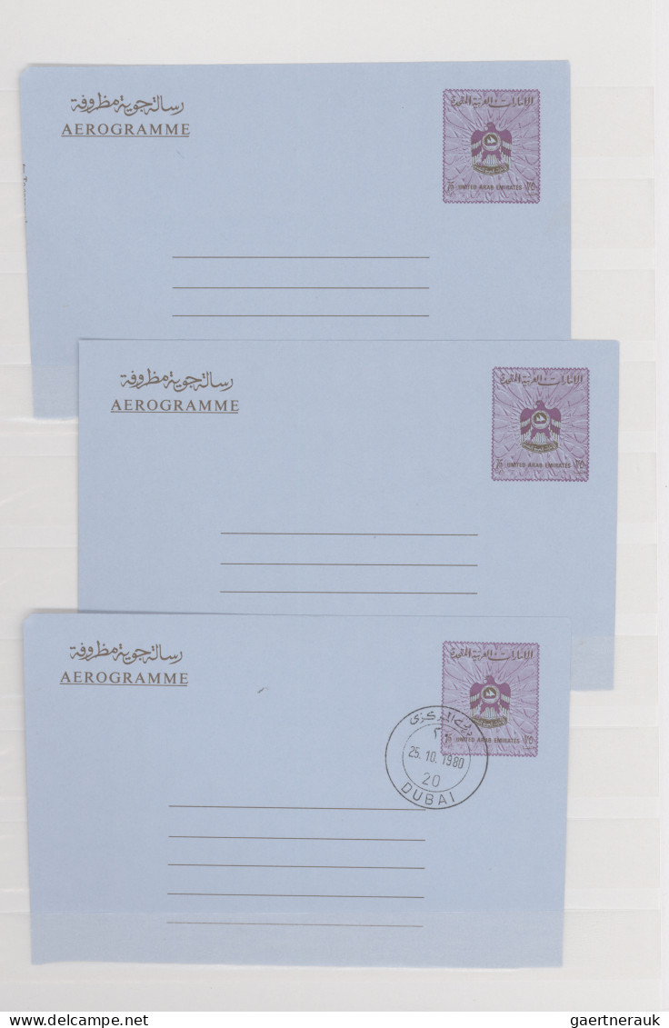 United Arab Emirates: 1973/1980 (ca.), Collection Of 23 Mainly Unused Air Letter - Verenigde Arabische Emiraten