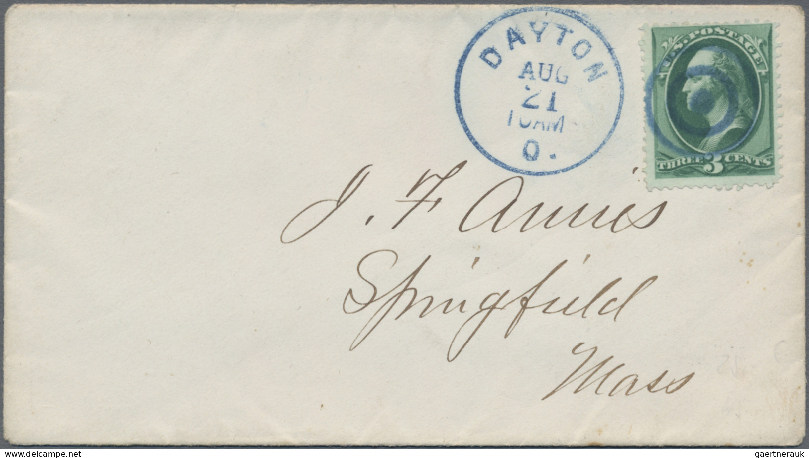 United States: 1864/1883, Group Of Six Covers, E.g. Blue Rimless "BALTIMORE", Bl - Lettres & Documents