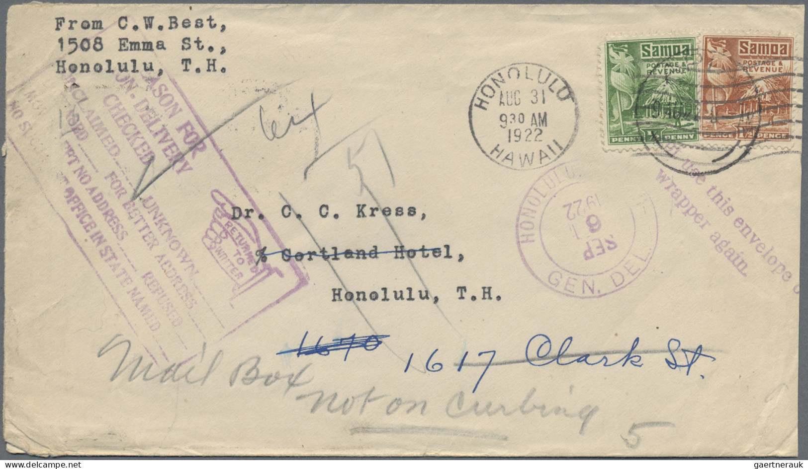 United States: 1900/1960 (ca.), U.S.Possessions, Lot Of 55 Covers/cards, Compris - Lettres & Documents
