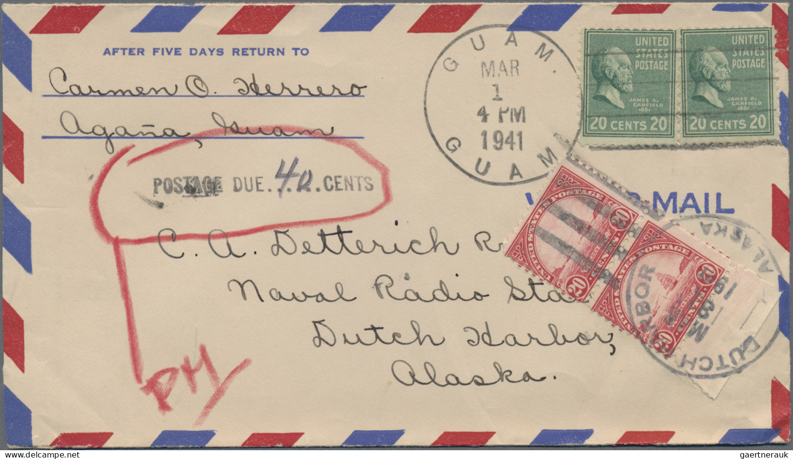 United States: 1900/1960 (ca.), U.S.Possessions, Lot Of 55 Covers/cards, Compris - Briefe U. Dokumente