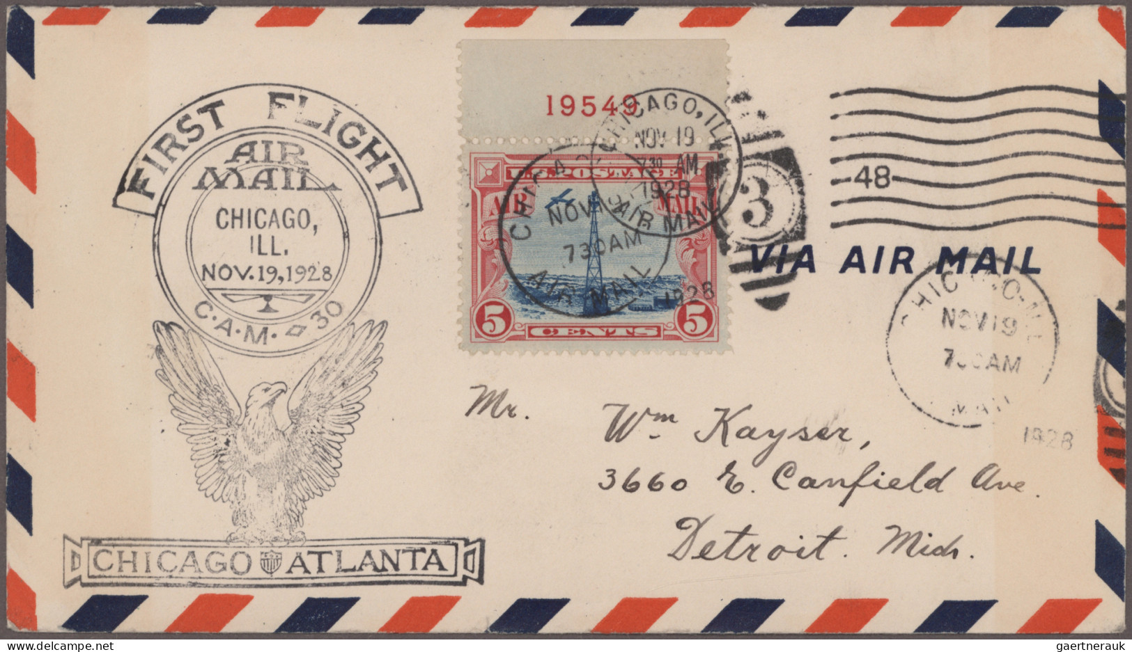 United States: 1929/1990 (ca.), AIRMAIL, collection of apprx. 164 covers, compri