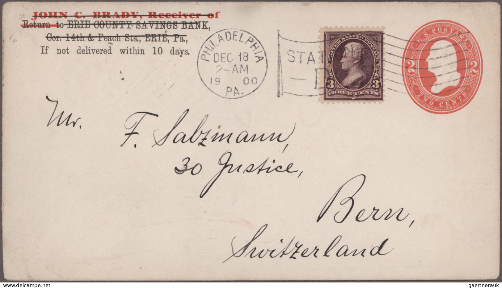 United States - Postal Stationary: 1875/1985 (ca.), mainly up to 1920, balance o