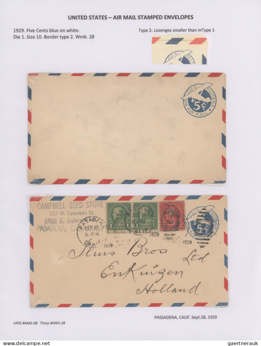 United States - Postal Stationary: 1929/1944 Air Post Stamped Envelopes: Special - Autres & Non Classés