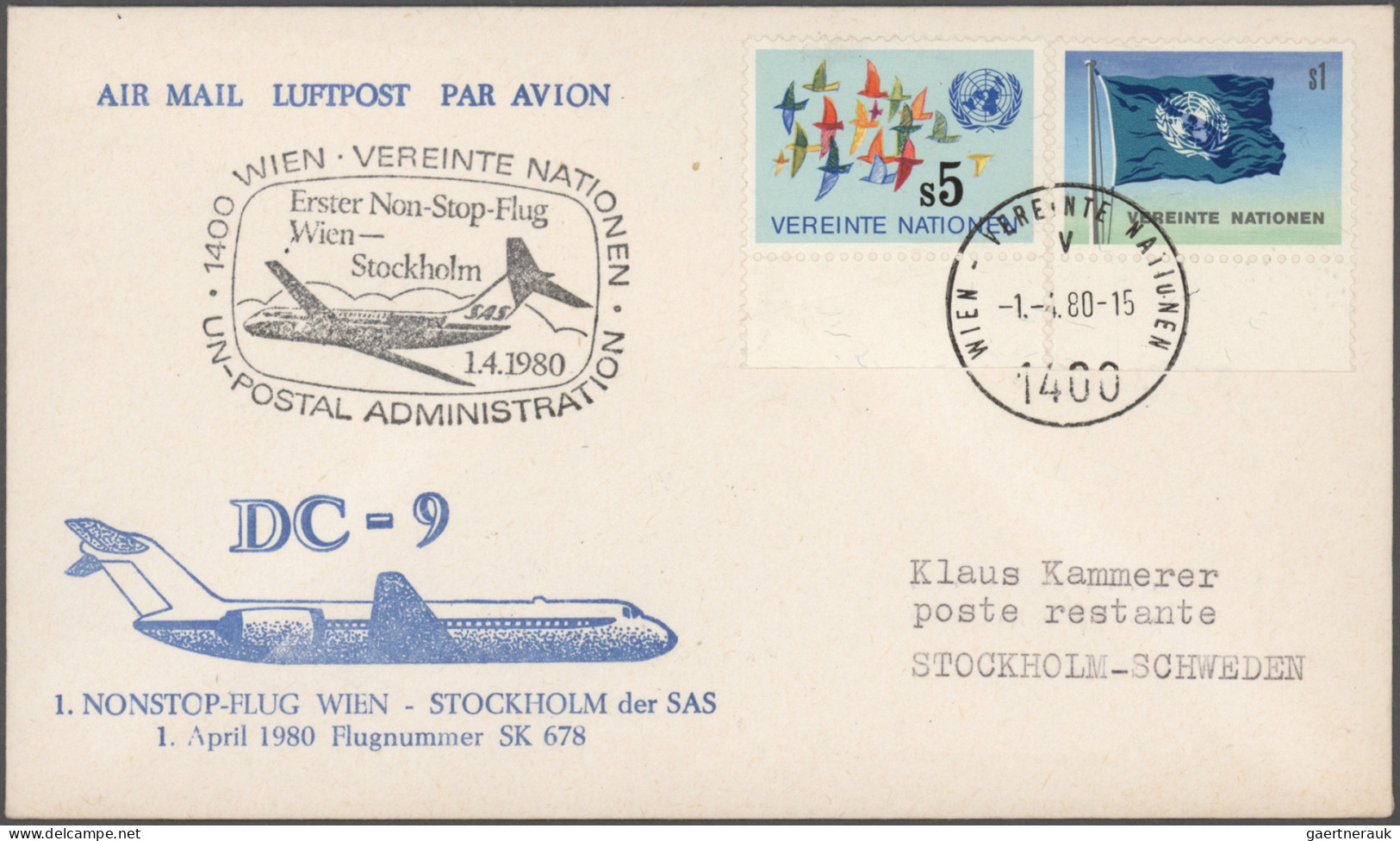 United Nations: 1953/1988, Balance Of Apprx. 420 Covers/cards, Incl. "blue" And - Emissioni Congiunte New York/Ginevra/Vienna