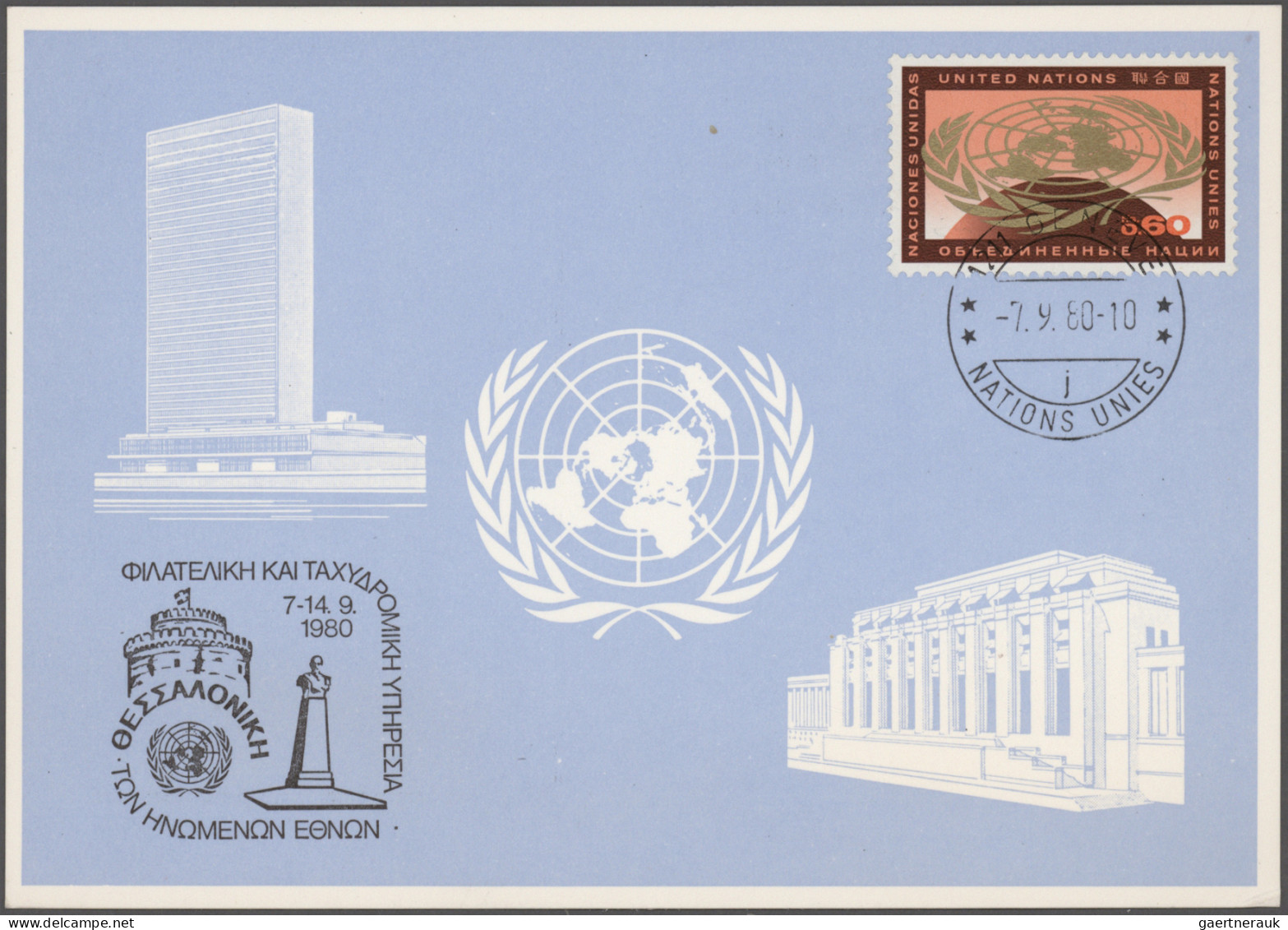 United Nations: 1953/1988, Balance Of Apprx. 420 Covers/cards, Incl. "blue" And - Gezamelijke Uitgaven New York/Genève/Wenen