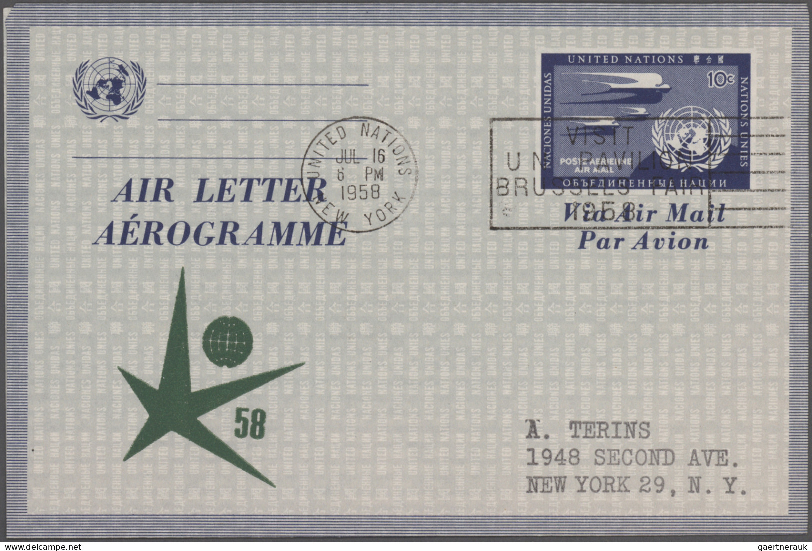 United Nations - New York: 1945/1960, Balance Of Apprx. 127 Covers/cards, Compri - Other & Unclassified