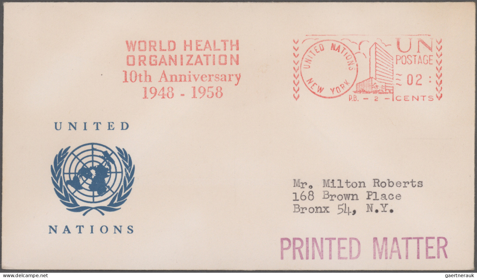 United Nations - New York: 1945/1960, balance of apprx. 127 covers/cards, compri
