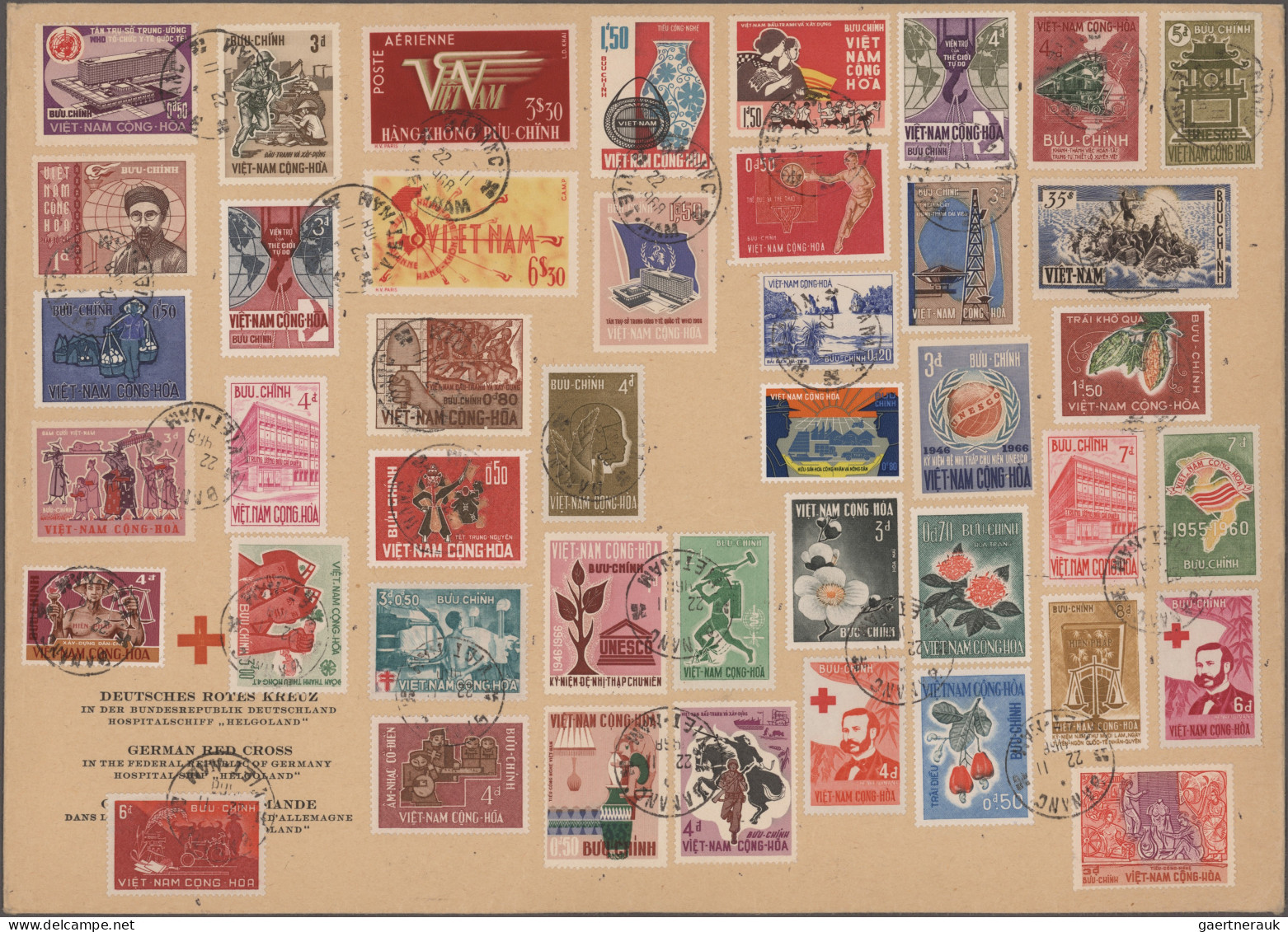 South-Vietnam (1951-1975): 1968, Two Large Size Envelopes With Trilingual Red Cr - Viêt-Nam