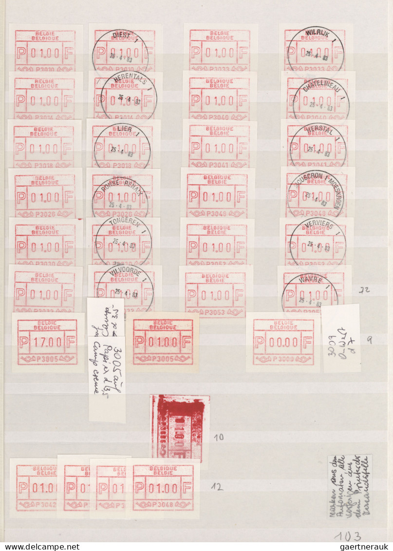 World Wide: 1979/1983 (ca.), Machine Labels/Self Vending Stamps/Postage Meters, - Collections (sans Albums)